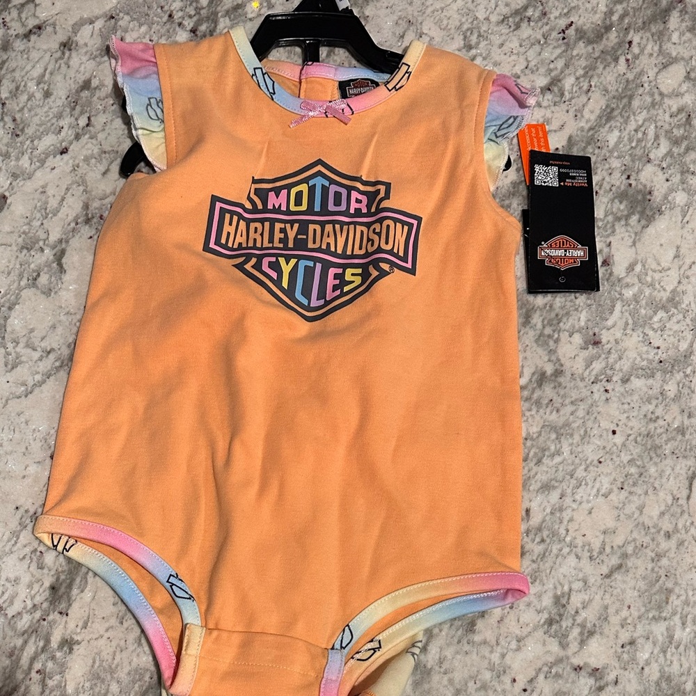 Harley-Davidson Kids Peach Bodysuit